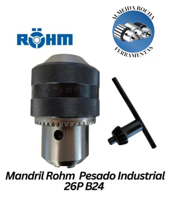 Mandril Pesado Industrial Rohm 26P B24